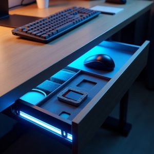 Under-Desk Slide-Out Drawer Organizer