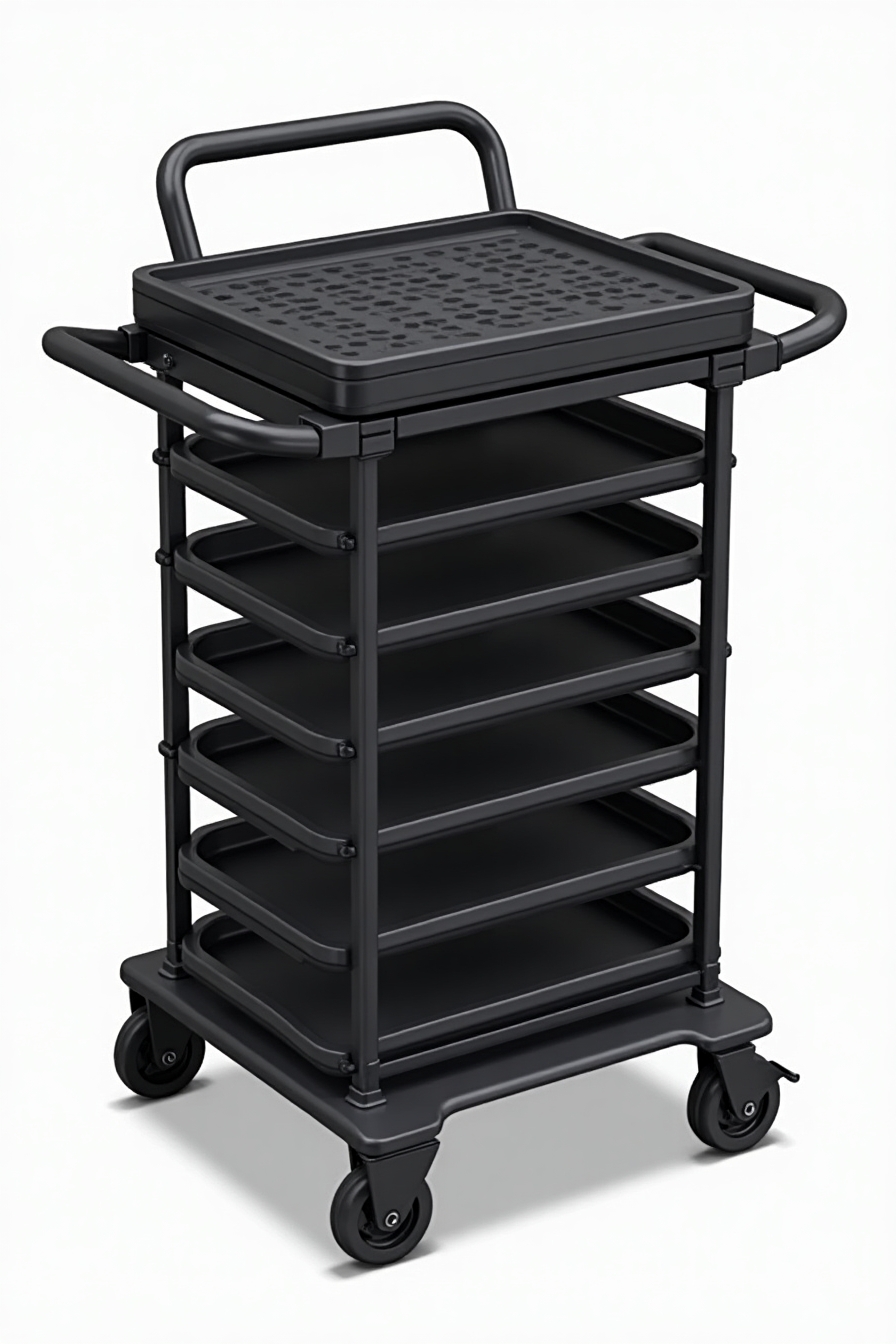 Rolling Gear Cart with Dividers
